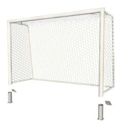 Ворота для любительского футбола алюминиевые 4х2 м стационарные 100х120 мм SPORTWERK (SpW-AG-400-2P)