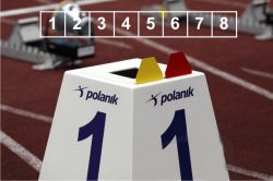 Тумба с номером дорожки и указателем фальстарта POLANIK LM-45 45 см 8 шт.