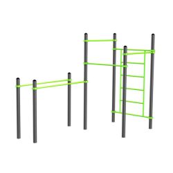 Воркаут (брусья, 3 перекладины, шведская стенка) ZAVODSPORTA W217