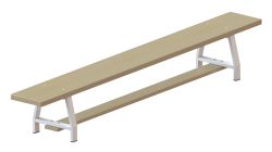 Скамейка гимнастическая "Стандарт" 2000х240х300мм (фанера 30 мм, мет. ножки) СТД-34