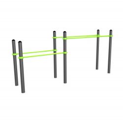 Воркаут Брусья двойные для отжиманий разноуровневые ZAVODSPORTA W310