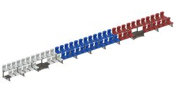 Трибуна сборно-разборная 2-х рядная на 64 места СТ-244