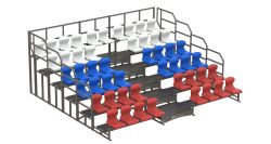 Трибуна сборно-разборная 6-ти рядная на 50 мест СТ-433 Трибуна сборно-разборная 6-ти рядная на 50 мест СТ-433