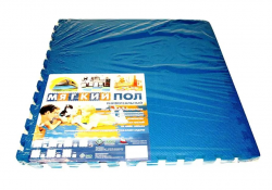 Мягкий пол универсальный 1,2х1,2 м (модуль 0,6x0,6 м) синий