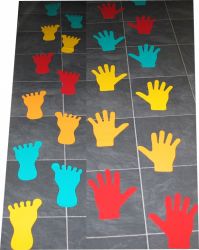 Набор разноцветных следочков-ладошек (20 шт.)