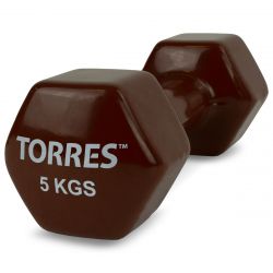 Гантель TORRES (в виниловой оболочке) 5 кг