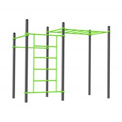 Воркаут (2 перекладины, шведская стенка, рукоход классический) ZAVODSPORTA W318