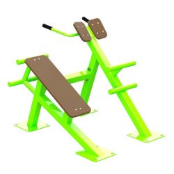 Уличный тренажер Скамья для пресса + гиперэкстензия ZAVODSPORTA Fix-1709