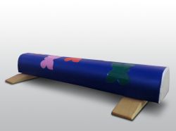 Бревно гимнастическое напольное мягкое (с опорами)