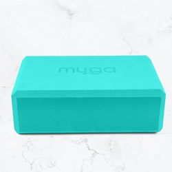 Блок для йоги MYGA Foam Yoga Block бирюзовый