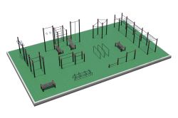 Спортивная площадка для воркаута (по приказу Министерства спорта РФ №107 от 15.02.22 г.) 108 мм