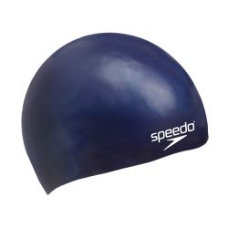 Шапочка для плавания детская SPEEDO Moulded Silicone Cap Jr темно-синяя