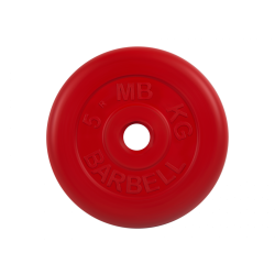 Диск обрезиненный 5кг, d=31мм (красный) MB Barbell MB-PltC31-5