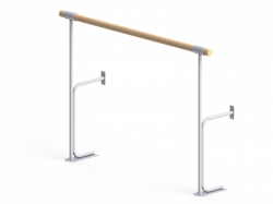 Хореографический (балетный) станок напольный пристенный однорядный 1500 мм (дуб) СТ-276