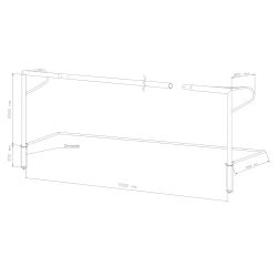 Ворота футбольные 5х2 м стальные d=89 мм стационарные со стаканами №2 (разборные)