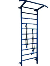 Стенка гимнастическая 2400х790х120 см (с перекладиной и эспандерами)