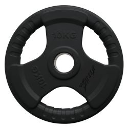 Диск олимпийский 10 кг обрезиненный черный с ручками V-SPORT LBH-10