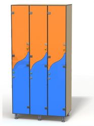 Шкаф для раздевалок HPL пластик ТС 4-3 (6 секций)