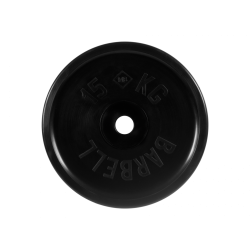 Диск обрезиненный евро-классик 15кг, d=51мм (черный) MB Barbell MB-PltBE-15