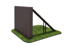 Элемент полосы препятствий Забор с наклонной доской