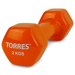 Гантель TORRES (в виниловой оболочке) 2 кг
