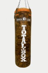 Мешок боксерский кожаный 3D Shock load Retro TOTALBOX CМК 3Д 42х136 см 66 кг