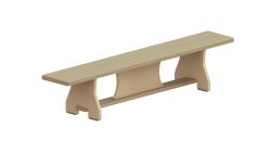 Скамейка гимнастическая "Стандарт" 1500х240х300мм (фанера 30 мм, дер. ножки) СТД-32