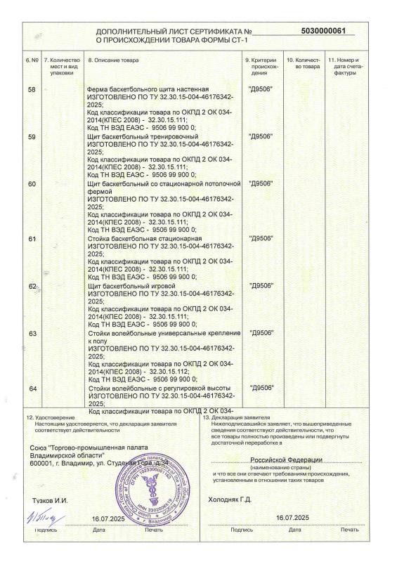 Сертификат о происхождении товара СТ-1 Сертификат о происхождении товара СТ-1