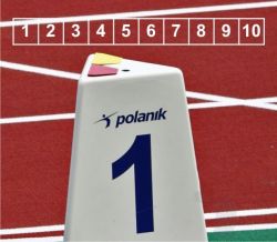 Тумба с номером дорожки и указателем фальстарта POLANIK LM-60 61 см 10 шт.