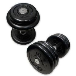 Гантельный ряд MB Barbell (5 пар гантелей 28,5-38,5 кг, 1 стеллаж)