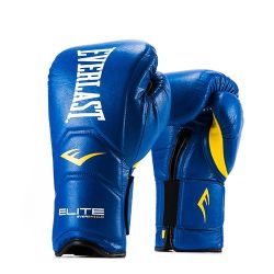 Перчатки тренировочные на липучке EVERLAST Elite Pro (синий) Перчатки тренировочные на липучке EVERLAST Elite Pro (синий)