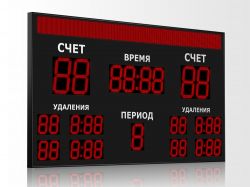 Табло для хоккея 2700x1500 мм (13 индикаторов) ER2 3.0 Кд красный