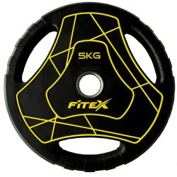 Диск "Олимпийский" полиуретановый с ручками FITEX PRO LP 5 кг