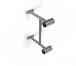 Кронштейн для хореографического (балетного) станка пристенный двухрядный (серебристый)