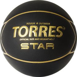 Мяч баскетбольный матчевый TORRES Star №7 (ПУ) Мяч баскетбольный матчевый TORRES Star №7 (ПУ)