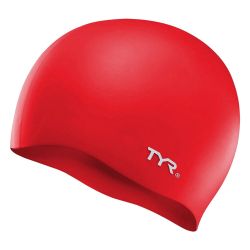 Шапочка для плавания TYR Wrinkle Free Silicone Cap (силикон) красный