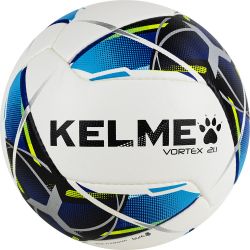 Мяч футбольный KELME Vortex 21.1 №4 (ПУ) бело-сине-черный Мяч футбольный KELME Vortex 21.1 №4 (ПУ) бело-сине-черный
