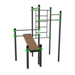 Воркаут (наклонная скамья, 3 перекладины, шведская стенка) ZAVODSPORTA W230