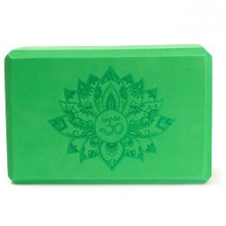 Блок для йоги INEX EVA Yoga Block (с рисунком) зеленый