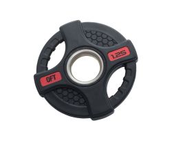 Диск олимпийский обрезиненный с двумя хватами Original FitTools FT-2HGP 1,25 кг