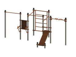 Уличный комплекс Воркаут СТ-532 (оцинкованные опоры 89 мм)