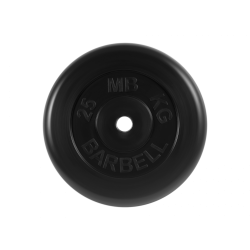 Диск обрезиненный 25кг, d=26мм (черный) MB Barbell MB-PltB26-25