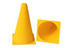 Конус разметочный размер 22 см желтый