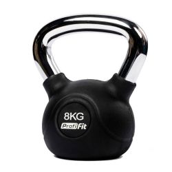 Гиря обрезиненная с хромированной ручкой PROFI-FIT 8 кг
