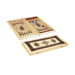 Нарды малые отечественные с деревянными фишками 410х410х17мм