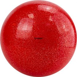 Мяч для художественной гимнастики TORRES AGP-15-02 d=15 см (красный с блестками)
