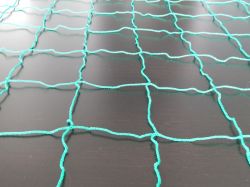 Сетка для бадминтона d=2 мм зеленая (обшитая с 4-х сторон, без троса) безузловая