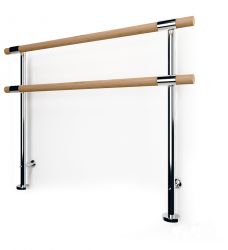 Хореографический (балетный) станок напольный пристенный двухрядный 1500 мм (нержавеющая сталь) нержавеющая сталь