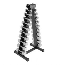 Комплект хромированных гантелей 1-10 кг (10 пар) со стойкой FTX-410.1
