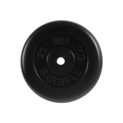 Диск обрезиненный 20кг, d=31мм (черный) MB Barbell MB-PltB31-20